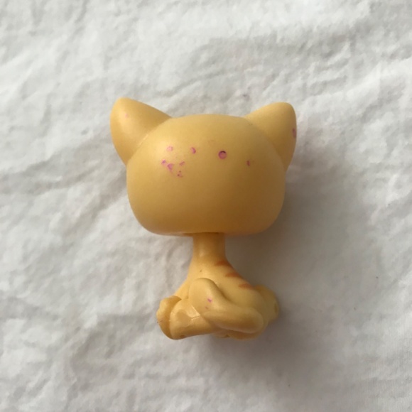 RARE Littlest Pet Shop Paws Off Feline Shorthair Cat Toy Figure Sparkly Eyes - Picture 2 of 5